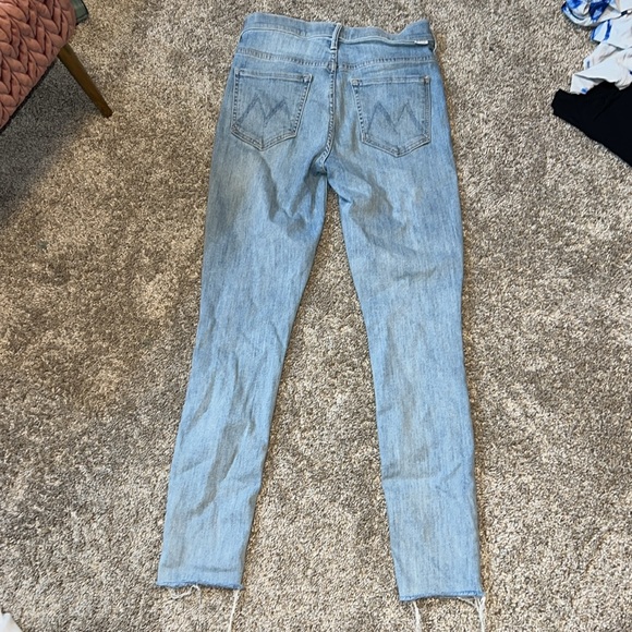 Mother The High Waisted Stunner Ankle Fray Jeans Tinge Size 26 - Picture 4 of 12